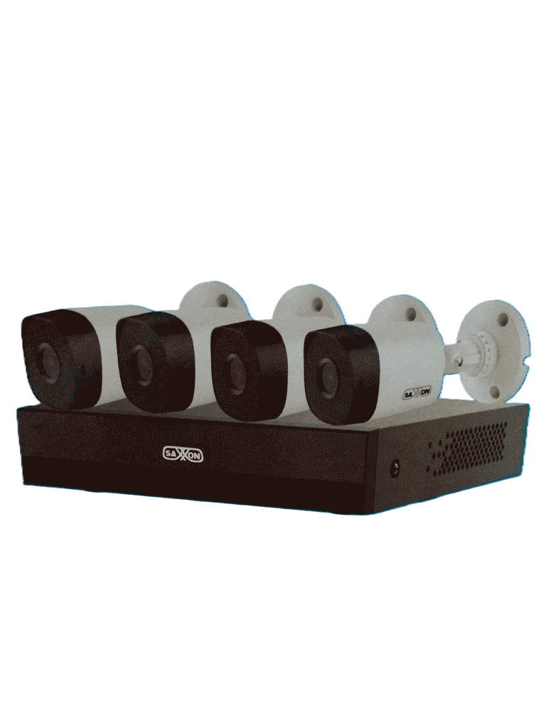 SAXXON SUA-KIT/XVR1E04-I/4-B10P-0280B Kit 4CH HDCVI 720P, lente 2.8mm