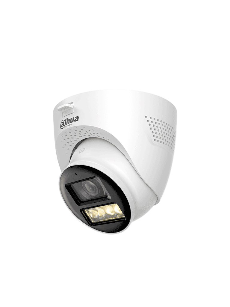 DAHUA DH-HAC-HDW1200TQ-IL-T- Cámara Domo de 2 Megapíxeles 1080P/ Iluminador Dual Inteligente/ Audio Bidireccional/ Apertura de Hasta 111°/
