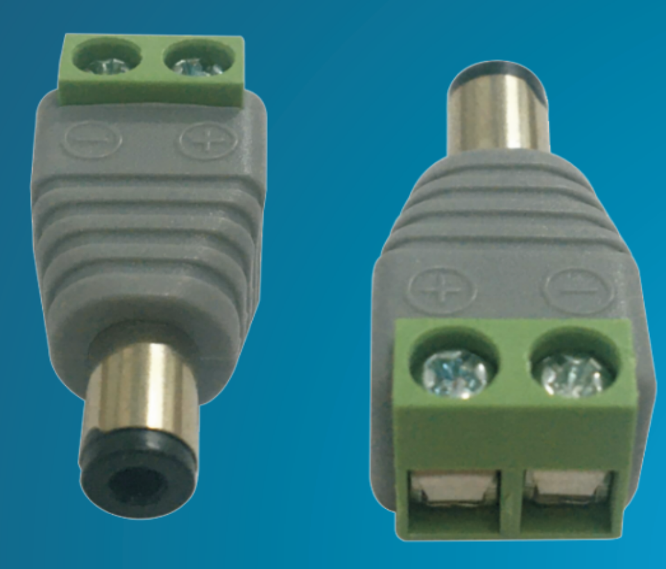 SAXXON PSUBR12H - Bolsa de 10 Conectores Macho Para Alimentación de Camaras/ Terminales Tipo Tornillo Positivo y Negativo/ Resistente a la Oxidación/