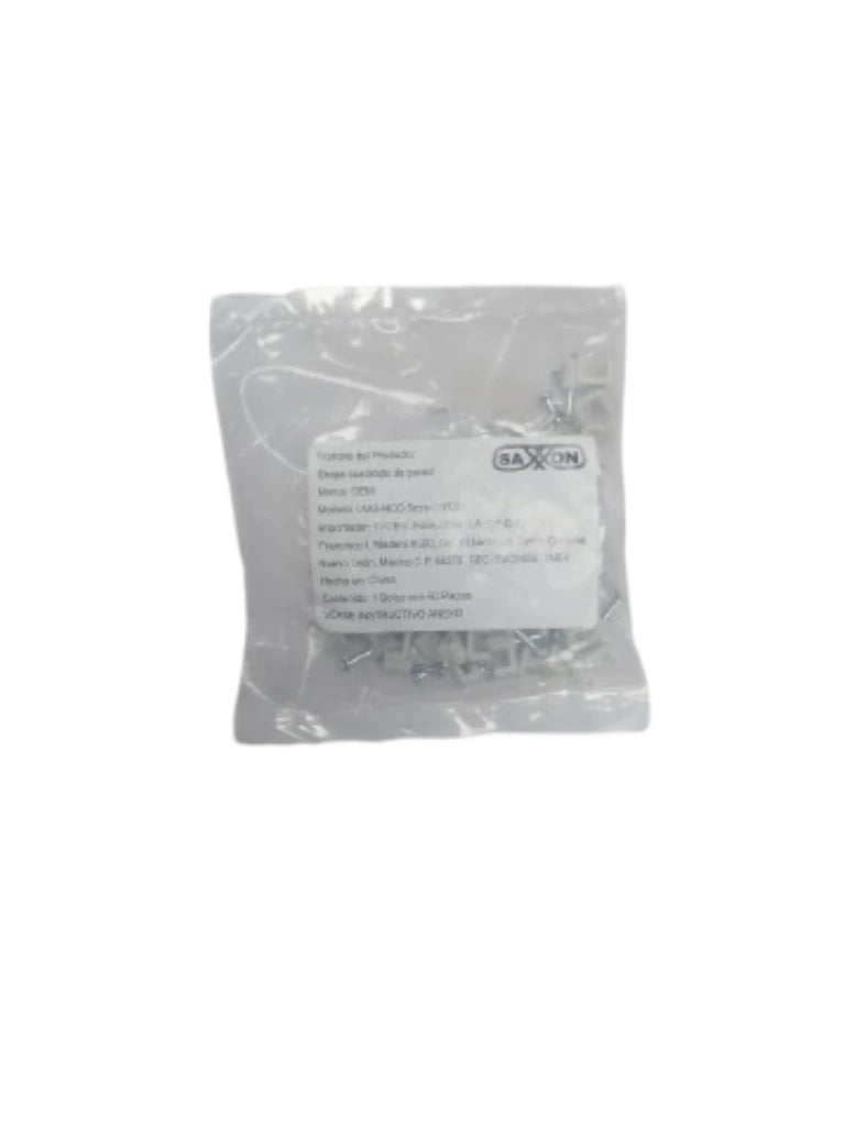 TCE LMG-NCC-5mm-GYQ50 - Grapa cuadrada de pared / medida interna 5 mm / Altura 6 mm / Color gris / Bolsa de 50 piezas
