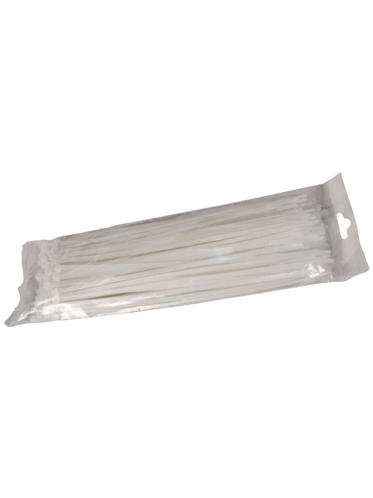 SAXXON CN25X100 - Cincho sujetacable / 2.5  mm X 100  mm / Blanco / Bolsa con 100 piezas / Nylon