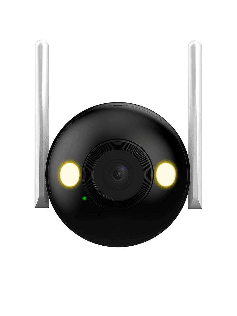 DAHUA F4CN-PV - Cámara IP Bullet WiFi de 4 Megapíxeles / Full Color + Iluminación Dual Inteligente / Disuasión Activa/ Lente 2.8mm / Audio 2 Vías/ Micrófono y Altavoz Integrados/ 30 Metros de Iluminación/ IA/ IP67/