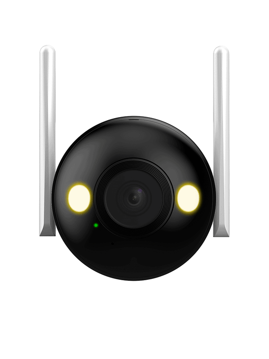 DAHUA F4CN-PV - Cámara IP Bullet WiFi de 4 Megapíxeles / Full Color + Iluminación Dual Inteligente / Disuasión Activa/ Lente 2.8mm / Audio 2 Vías/ Micrófono y Altavoz Integrados/ 30 Metros de Iluminación/ IA/ IP67/