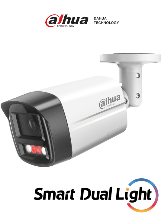 DAHUA IPC-HFW2249TL-S-PV - Cámara Bullet IP de 2MP ofrece Smart Dual Illumination, disuasión activa y SMD Plus. Con protección perimetral, micrófono, bocina integrados y resistencia IP67, es ideal para seguridad profesional.