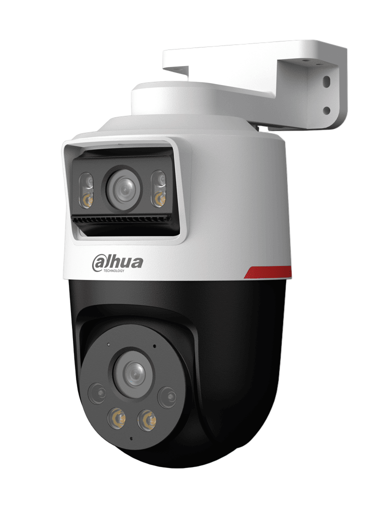 DAHUA DH-IPC-PTS2249B-E2-S-PV-PRO Cámara IP PT dual de 2MP+2MP Lente 3.6/ WizColor/SMD Plus/ Protección perimetral/ Hasta 30 m/ Iluminador dual inteligente/ Audio bidireccional/Disuasión activa de luz y sonido/Ranura micro SD/ PoE/ IP66