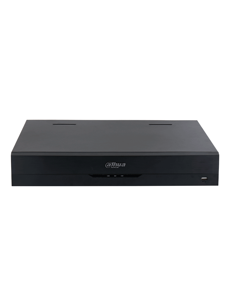 DAHUA DHI-NVR5432-EI - NVR de 32 canales IP 4K con tecnología Acupick, WizSense, y Smart H.265+. Rendimiento de 384 Mbps, 4 bahías para discos duros. IA avanzada. E incluye E/S de alarma y audio