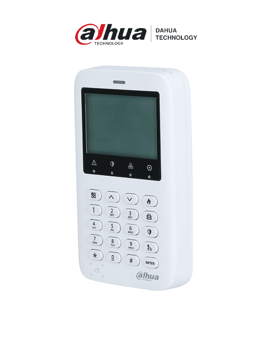 DAHUA DHI-ARK50C-R Teclado controlador de paneles ARC9 y ARC2/ Indicador de estatus de zona, armado y desarmado/ Armado y desarmado con NIP y Tarjeta IC / Múltiples funciones de cancelación, bypass, operaciones con relevadores