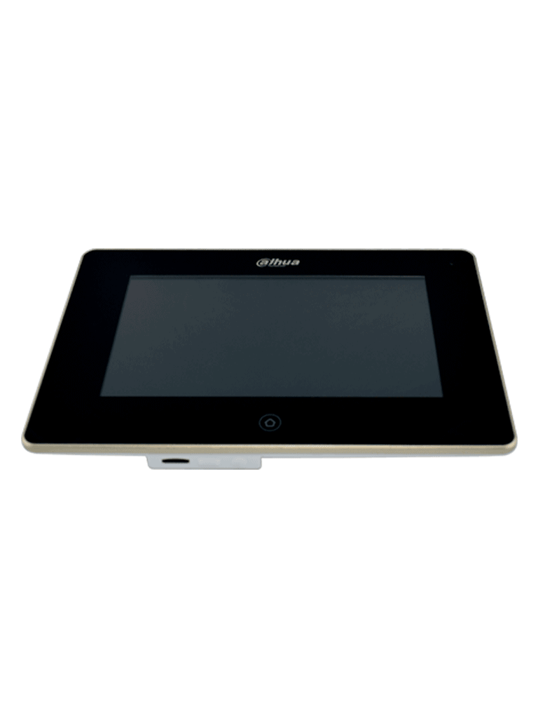 DAHUA VTH5221DS2 - Monitor IP Touch de 7" con conectividad WiFi y Ethernet, compatible con PoE 802.3af. Admite MicroSD de hasta 32GB, soporta hasta 32 cámaras IP y 20 frentes de calle. Ideal para sistemas de vigilancia avanzados.