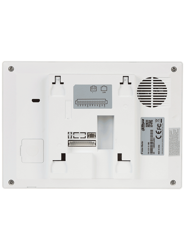 DAHUA VTH2621GW-P - Monitor IP Touch de 7 Pulgadas/ Serie Lite/ Blanco/ Poe Estandar/ 6&1 E&S de Alarmas/ Uso Interior/ Modo No Molestar/ H.265/ Soporta Hasta 4 Frentes de Calle y 4 Monitores Adicionales/