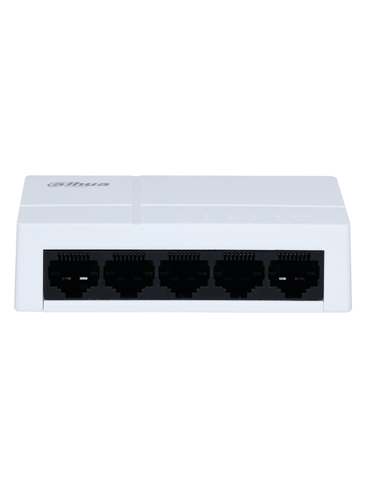 DAHUA PFS3005-5GT-L - Switch para Escritorio 5 Puertos/ Gigabit Ethernet/ 10/100/1000/ Diseño Compacto/ Capa 2/ Switching 10 Gbps/ Velocidad de Reenvio de Paquetes 7.44 Mbps/ Blanco/