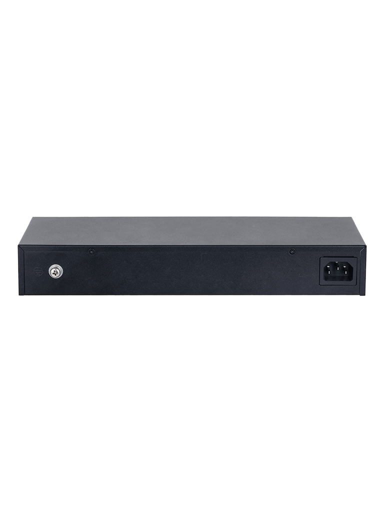 DAHUA DH-S3016-16GT- Switch Gigabit de 16 Puertos No Administrable de capa 2, con velocidad 10/100/1000 Mbps, capacidad de conmutación de 32G, tasa de reenvío de 23.8 Mbps y protección contra descargas.