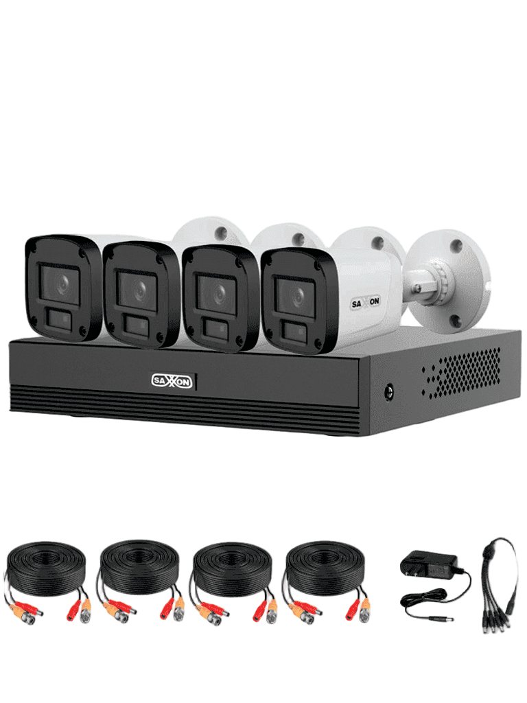 Saxxon SUA-KIT/XVR1E04-I/4-B20P Kit 4CH 1080P HDCVI, H265+, Wizsense