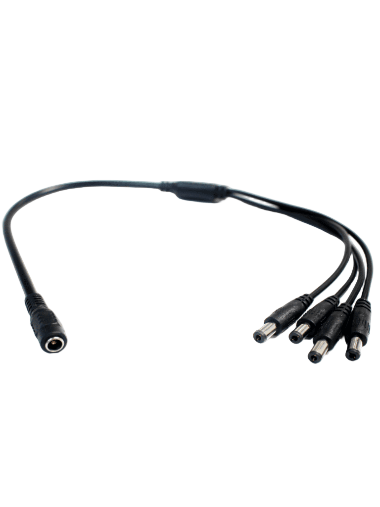 SAXXON PSUWB07 - Divisor de Energía para 4 Cámaras/ 1 Conector Hembra + 4 Conectores Macho/ 2.1 mm/