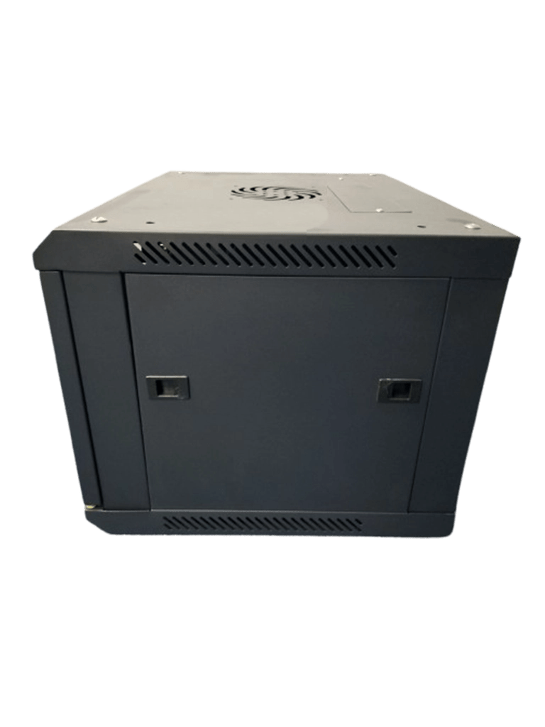 SAXXON SXR6U5406A - Gabinete de Pared Negro / 6UR / Puerta de Vidrio Templado / Dimensiones útiles: Alto 37 x ancho 53 x profundidad 40 cm