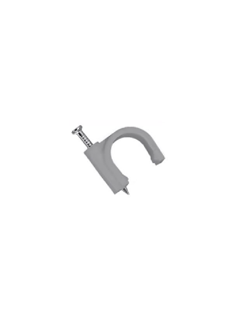 TCE LMG-NCC-7mmC-Gy100 - Grapa de pared / Diámetro interno 7 mm / Altura 8.7 mm / Color gris / Bolsa de 100 piezas
