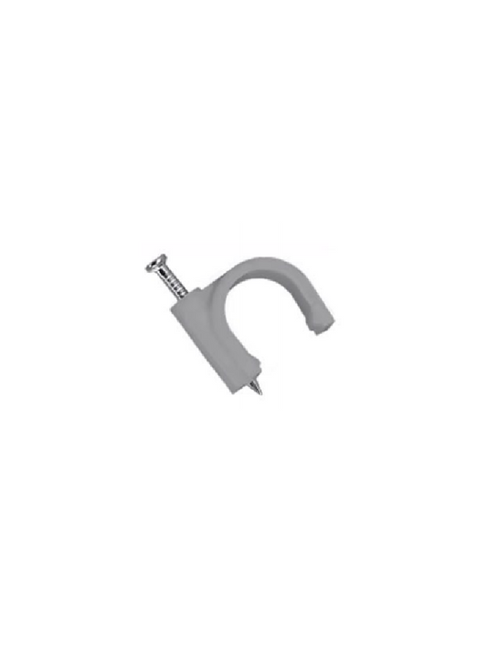 TCE LMG-NCC-7mmC-Gy100 - Grapa de pared / Diámetro interno 7 mm / Altura 8.7 mm / Color gris / Bolsa de 100 piezas