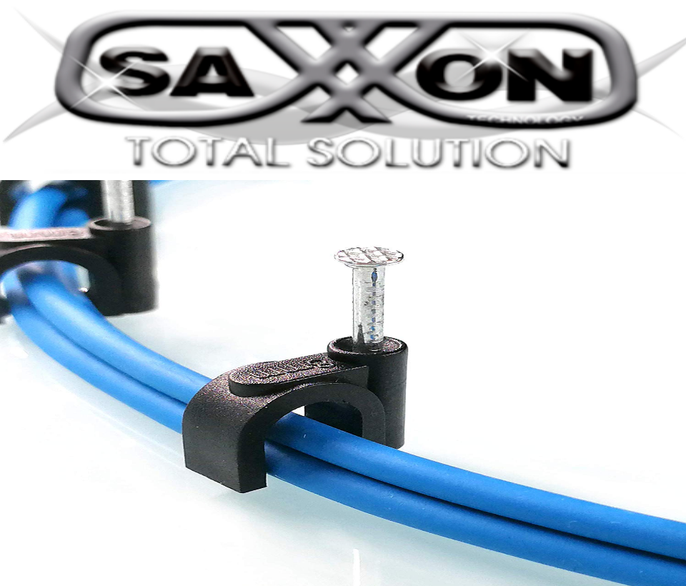 SAXXON GRA955N- Bolsa de 50 grapas de pared/ Color negro/ Diametro: 6mm / Con clavo de 3/4 para concreto de alta resistencia