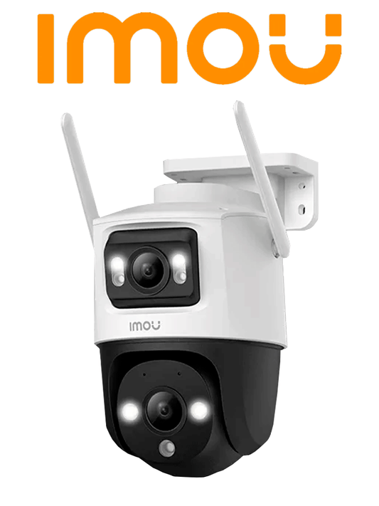IMOU Cruiser Dual 8MP (IPC-S7XN-8M0WED) -  Cámara IP PT Wifi Dual de 8MP con lente fijo y PT de 3MP, visión nocturna de 30m, micrófono y altavoz integrados, audio bidireccional y inteligencia artificial