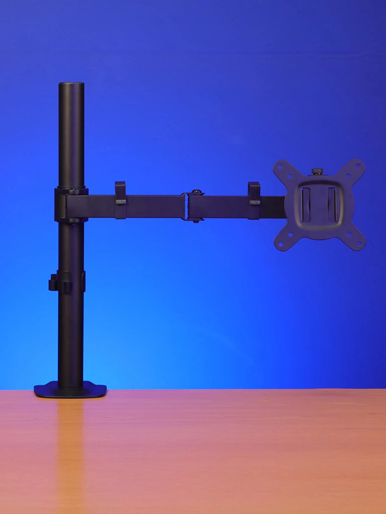 TCE LMG12NB - Soporte de Escritorio para 1 Monitor de 13 a 27 " , Carga Máxima 9Kg , VESA 75x75mm / 100x100mm / Ajuste Inclinación y Rotación