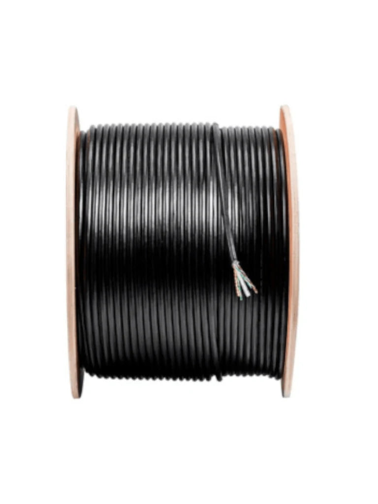 SAXXON OUTP6COP305NE - Bobina de cable UTP Cat6 100% cobre, 305 metros, exterior, con cubierta LDPE, 4 pares, cumple con ISO/IEC 11801 Ed2, EIA/TIA568B y UL. Ideal para redes y video.
