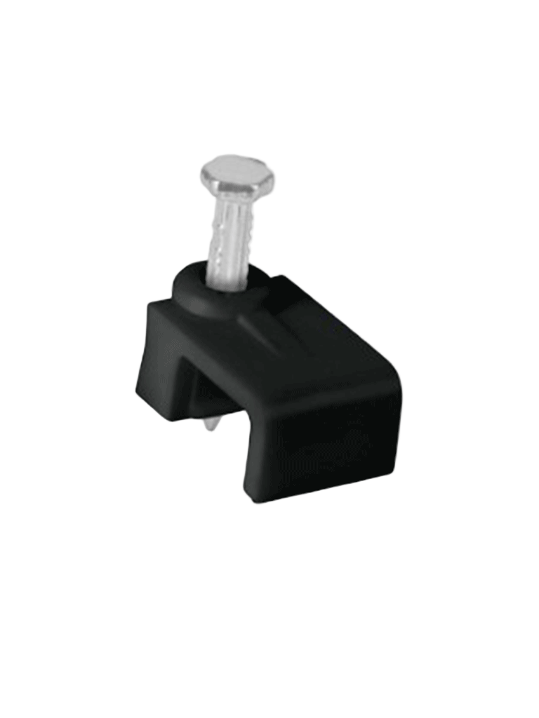 TCE LMG-NCC-5mm-BKQ50 - Grapa cuadrada de pared / medida interna 5 mm / Altura 6 mm / Color negro / Bolsa de 50 piezas