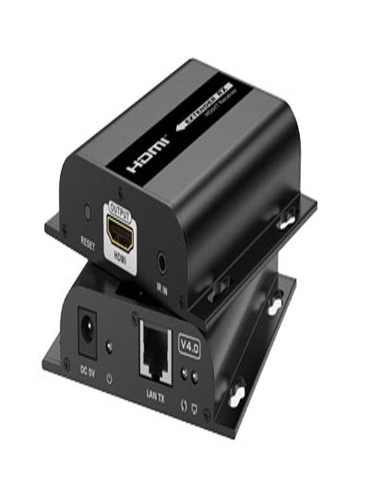 SAXXON LKV38340- Kit extensor HDMI sobre IP/ Resolucion 1080p/ Cat 5e/ 6/ hasta 120 metros/ Hasta 253 receptores/ Delay de 70ms/ HdBIT/ Transmisor de IR/ Plug and play
