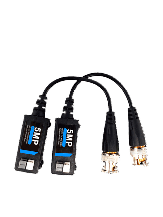 SAXXON SXCF500 - Par de Transceptores Pasivos / Botones Push / 5MP hasta 200 Metros / 1080P hasta 250 Metros / Soporta HDCVI / AHD / TVI / CBVS / Fácil Conexión