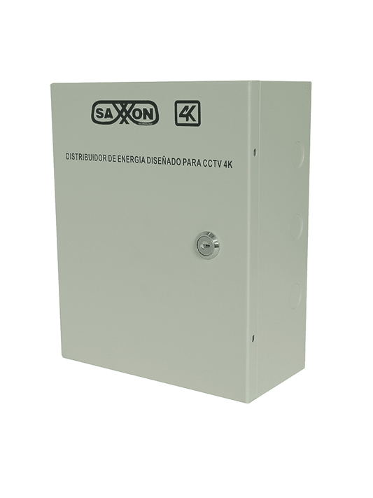 SAXXON PSU1213D8H- Fuente de Poder Profesional de 11 a 15 vcd/ 13 Amperes/ Para 8 Camaras Hasta 4k/ 1.6 Amperes por Canal/  Protección contra Sobrecargas/ Filtro de Ruido por Canal/ Uso rudo/