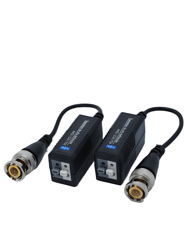 SAXXON SXCF200 - Par de Transceptores Pasivos 1080P / Botones Push / 1080P hasta 250 Metros / 720P hasta 300 Metros / Soporta HDCVI / AHD / TVI / CBVS / Fácil Conexión