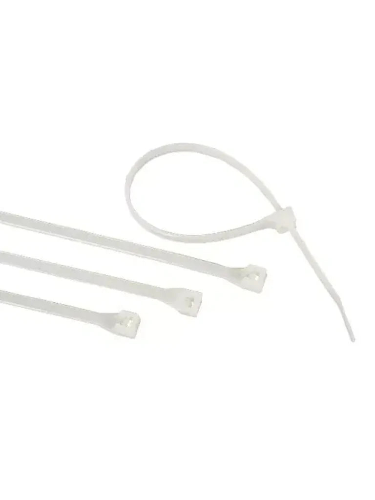 SAXXON CN25X100 - Cincho sujetacable / 2.5  mm X 100  mm / Blanco / Bolsa con 100 piezas / Nylon