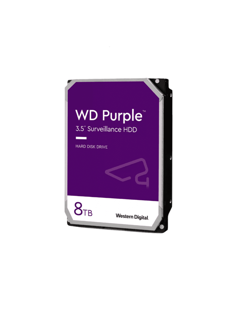 WESTERN DIGITAL WD85PURZ - Disco Duro de 8 TB Purple/ Especial para Videovigilancia/ Trabajo 24/7/ Interface: Sata 6 Gb/s/ Hasta 64 Cámaras