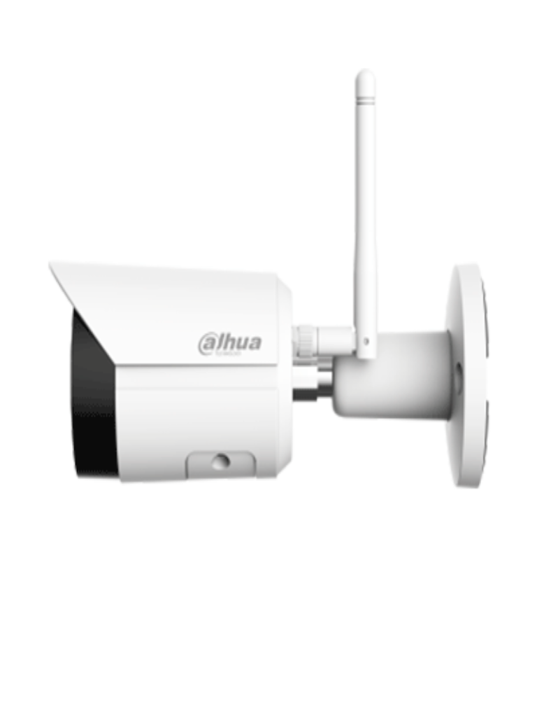 DAHUA IPC-HFW1430DS-SAW - Camara IP Bullet Wifi de 4 Megapixeles/ Lente de 2.8mm/ 90 Grados de Apertura/ H.265+/ IR de 30 Metros/ Microfono Integrado/ Ranura para MicroSD/ Metalica/ IP67/ DWDR/ Videoanaliticos con SMD/