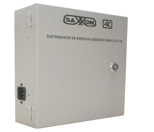 SAXXON PSU1220D16H- Fuente de Poder Profesional de 11 a 15 vcd/ 20 Amperes/ Para 16 Camaras Hasta 4k/ 1.25 Amperes por Canal/ Protección contra Sobrecargas/ Filtro de Ruido por Canal/ Uso rudo/