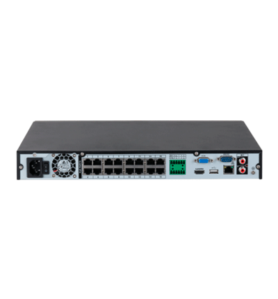 DAHUA NVR2216-16P-I2 - NVR de 8 Megapixeles /16 Canales IP/ WizSense/ 4k Con IA/ 16 Puertos PoE/ 2 Bahías de Discos Duros / 1 Ch de Reconocimiento Facial y FD/ 10 Bases de Datos de Rostros/ H.265+/ SMD Plus/ Soporta Camaras con IA/