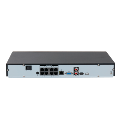 DAHUA NVR2208-8P-I2 - NVR de 8 Megapixeles/ 8 Canales IP/ WizSense/ 8 Puertos PoE/ Smart H.265+/ 1 Ch de Reconocimiento Facial y FD/ Hasta 10 Bases de Datos de Rostros/ 2 Puertos SATA/ SMD Plus/ Max. Decodificación de  6x1080p FPS/ Onvif/