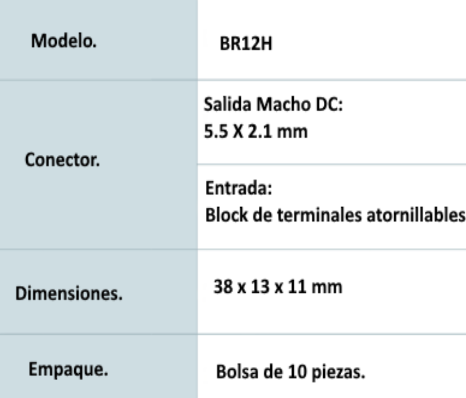 SAXXON PSUBR12H - Bolsa de 10 Conectores Macho Para Alimentación de Camaras/ Terminales Tipo Tornillo Positivo y Negativo/ Resistente a la Oxidación/