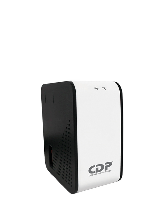 CDP R2C-AVR1008 - Regulador de 1KVA / 500W con 8 terminales de salida: 4 con protección de sobretensión y 4 con protección AVR, incluyendo protección de línea datos