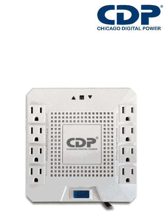 CDP R-AVR1808 - Regulador para equipos electrónicos de alto consumo, 1800VA / 1000W, con 8 tomas y protección.