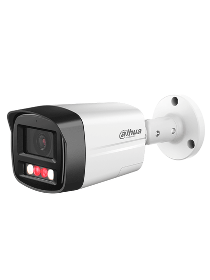 DAHUA IPC-HFW2549TL-S-PV - Cámara IP Bullet de 5 Megapixeles con Iluminador Dual y Disuasión Activa/ Sirena y Estrobo/ Lente de 2.8 mm/ 111 Grados de Apertura/ WizSense/ 30 Metros de IR y Luz Visible/ WDR Real/ PoE/ Audio Bidireccional/Ranura MicroSD