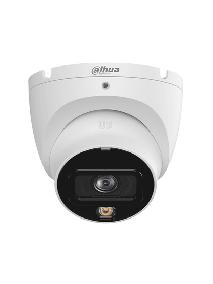 DAHUA DH-IPC-HDW1839TP-A-IL-0280B-S6 - Cámara IP Domo de 8MP con resolución 4K, lente de 2.8 mm y ángulo de visión de 105°. Equipado con iluminador dual, micrófono integrado, IR de 30m, DWDR, H.265, PoE. protección IP67.