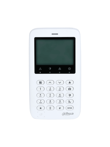 DAHUA DHI-ARK50C-R Teclado controlador de paneles ARC9 y ARC2/ Indicador de estatus de zona, armado y desarmado/ Armado y desarmado con NIP y Tarjeta IC / Múltiples funciones de cancelación, bypass, operaciones con relevadores