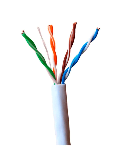 DAHUA PFM922I-5EUN-C-100 - Bobina de 100 metros de cable UTP Cat 5e, fabricado con conductores de aluminio revestidos de cobre (CCA), en color blanco. Ideal para uso en interiores, con cubierta FR-PVC retardante de flama