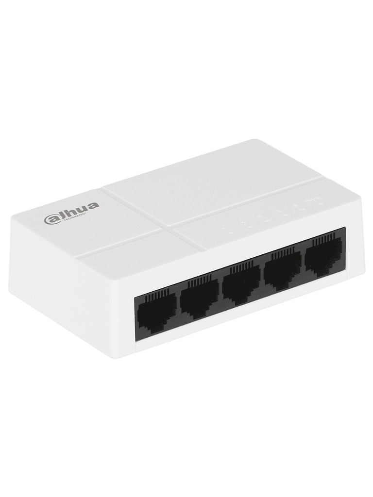 DAHUA PFS3005-5GT-L - Switch para Escritorio 5 Puertos/ Gigabit Ethernet/ 10/100/1000/ Diseño Compacto/ Capa 2/ Switching 10 Gbps/ Velocidad de Reenvio de Paquetes 7.44 Mbps/ Blanco/
