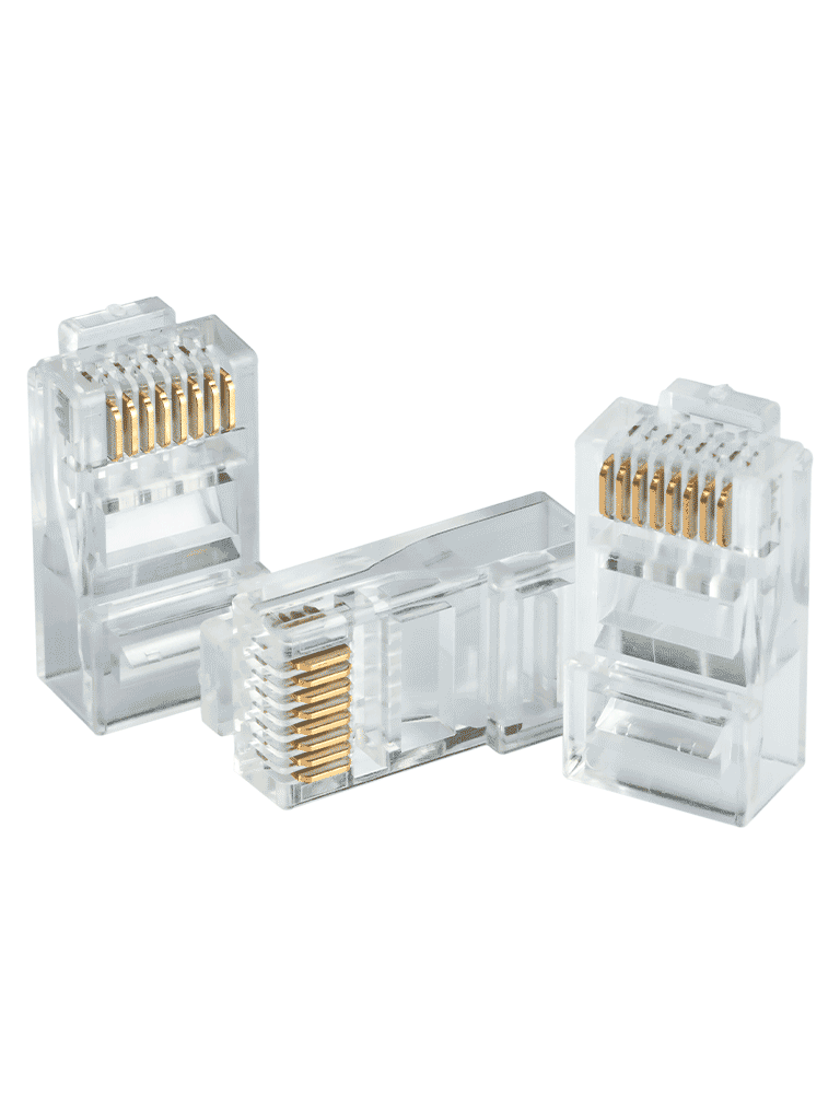 DAHUA DH-PFM976-531 - Caja con 100 Plugs RJ45 Cat5e/ Chapado de Oro de 15 U"/ Clasificación de Resistencia al Fuego UL94V-2/