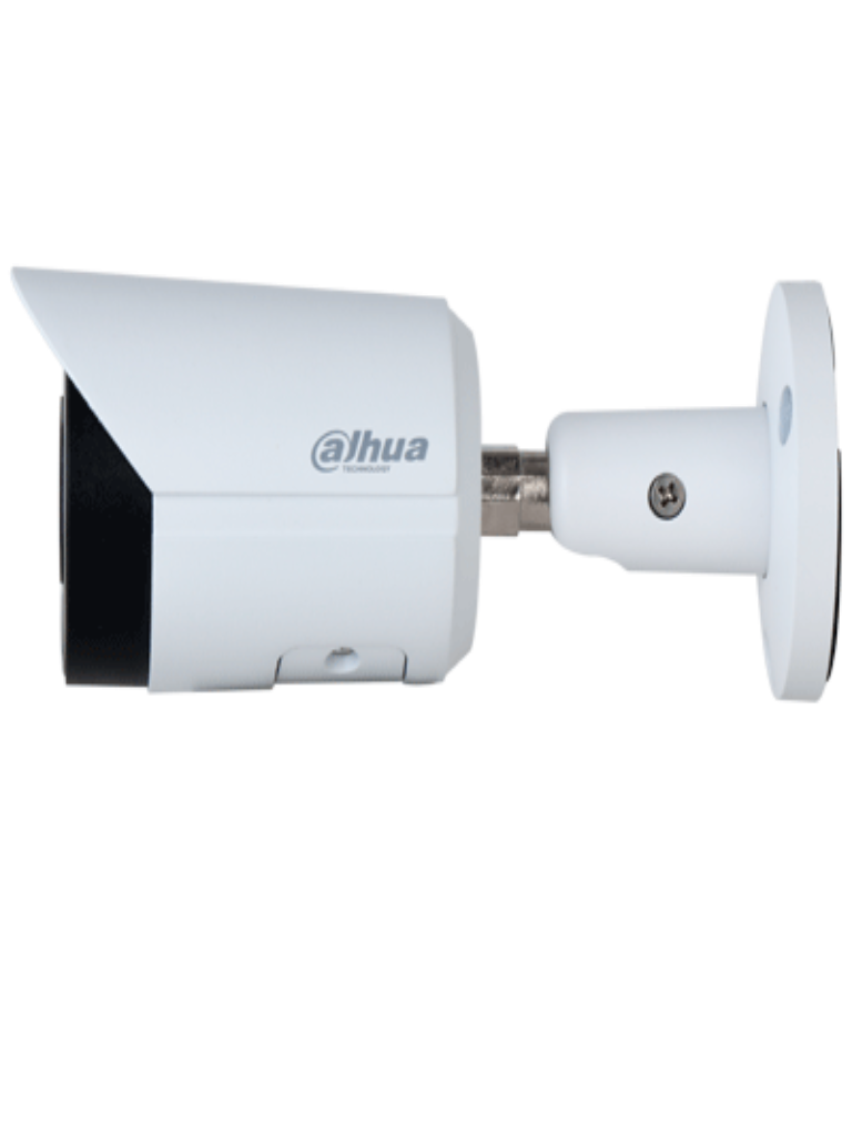 DAHUA IPC-HFW2449S-S-IL - Camara Bullet IP 4 Megapixeles/ Iluminador Dual Inteligente+Full Color/ WizSense/ Lente de 2.8mm/ 95 Grados/ Microfono Integrado/ 30 Mts de IR y Luz Visible/ Metal/ Ranura MicroSD/ WDR 120dB/ SMD Plus/ PoE