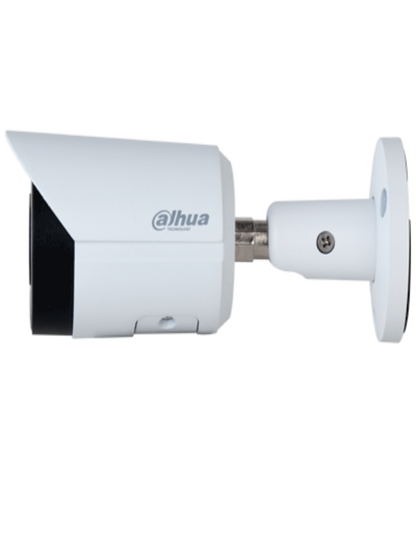 DAHUA IPC-HFW2449S-S-IL - Camara Bullet IP 4 Megapixeles/ Iluminador Dual Inteligente+Full Color/ WizSense/ Lente de 2.8mm/ 95 Grados/ Microfono Integrado/ 30 Mts de IR y Luz Visible/ Metal/ Ranura MicroSD/ WDR 120dB/ SMD Plus/ PoE
