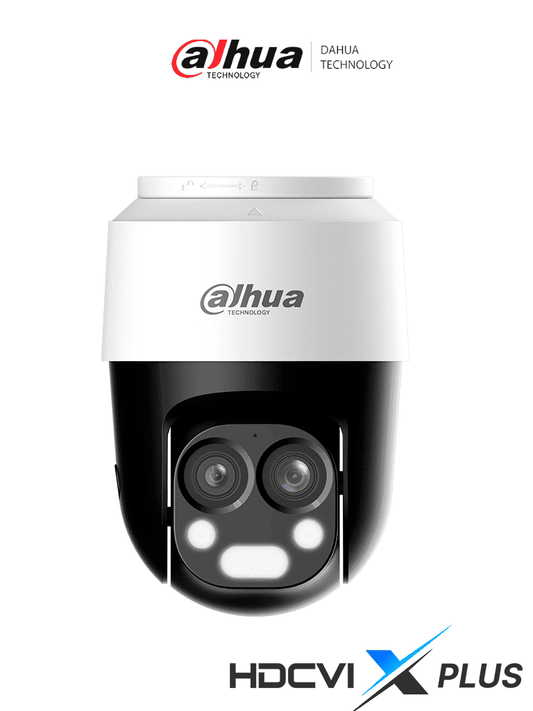 DAHUA HAC-PT1200B-IL-A-E2Z - Cámara PT Dual de 2 Megapíxeles/ HDCVI X PLUS/ 6x Zoom Hibrido 2 Lentes/ Lentes de 2.8mm y 6mm/ Angulo de 109 y 47.2 mm/ Iluminador Dual Inteligente 50 Mts/ Micrófono Integrado/ Super Adapt/ IP66/