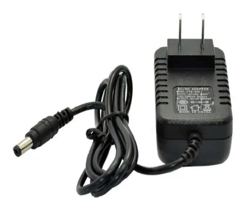 SAXXON PSU1202E - Fuente de Poder Regulada de 12 Vcc  2 Amperes/ Con Cable de 1.2 Metros/ Conector Macho/ Especial para Camaras de CCTV/ Usos Multiples/