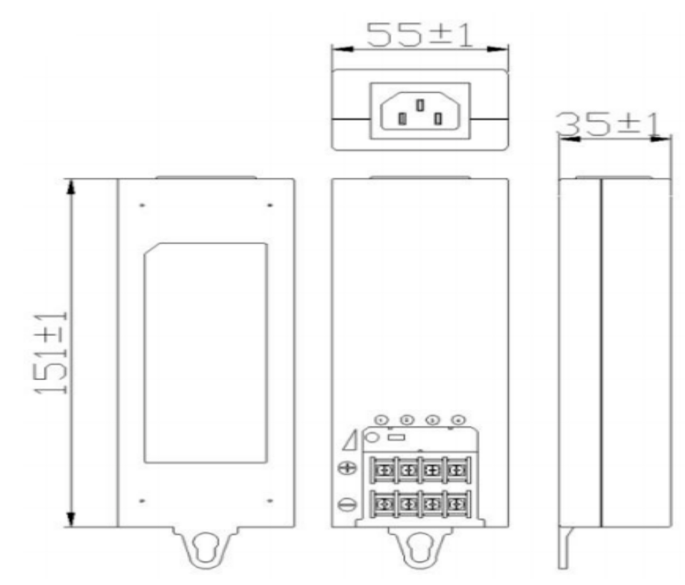 SAXXON PSU1250D4D - Fuente de Poder de Poder de 4 Canales 12 Vcc 5 Amperes/ 1.25 Amper por Canal/ Color Negro/  Entrada 100 V ca - 240 V ca/ Con Protección de Descargas/