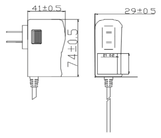 SAXXON PSU1201E - Fuente de Poder Regulada de 12 Vcc 1 Amper/ Conector Macho/ Especial para Camaras de CCTV/ Usos Multiples/